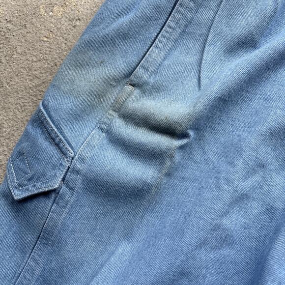 Deadstock 80s Dockers Jeans Mens 30x32 Pleated Denim Levis Cargo Tapered Vintage - Picture 4 of 15